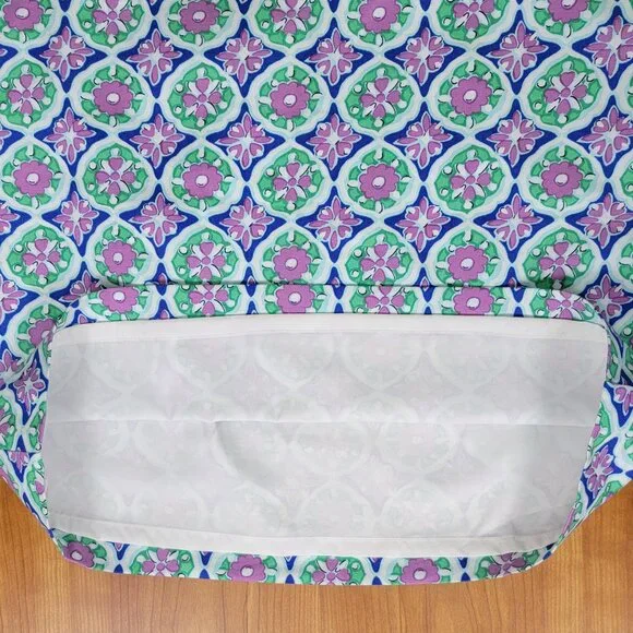 Talbots Purple Green Canvas A-Line Medallion Print Skirt - 12 - Picture 10 of 11